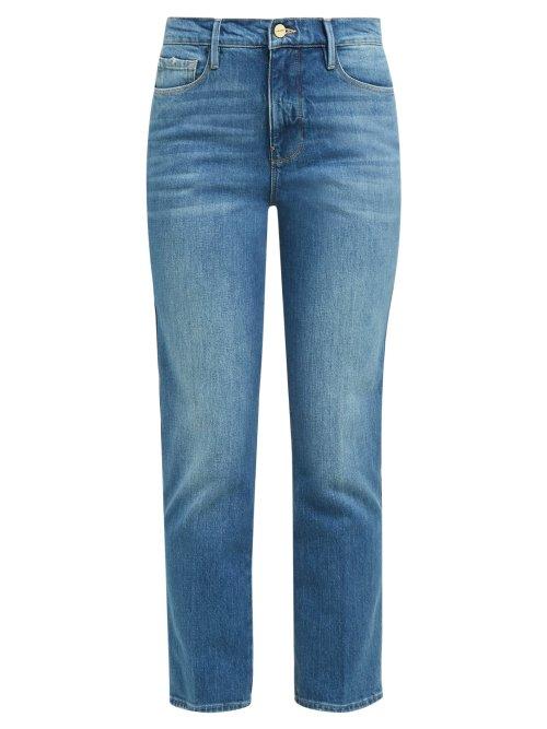 Matchesfashion.com Frame - Le Sylvie Straight Leg Cropped Jeans - Womens - Denim