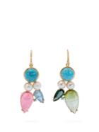 Irene Neuwirth 18kt Gold & Multi-stone Mismatched Earrings