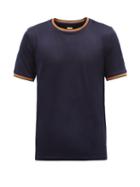 Matchesfashion.com Paul Smith - Artist-stripe Crew-neck Cotton-jersey T-shirt - Mens - Navy