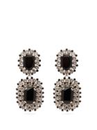 Matchesfashion.com Dolce & Gabbana - Crystal Drop Clip Earrings - Womens - Black