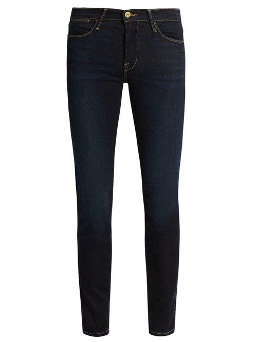Matchesfashion.com Frame - Edgeware High Rise Skinny Jeans - Womens - Indigo