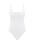 Matchesfashion.com Casa Raki - Carolina Square-neck Pebbled-effect Swimsuit - Womens - White