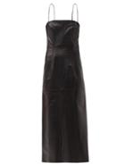 Ladies Rtw 16arlington - Tai Leather Pencil Dress - Womens - Black