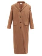 The Row - Jimena Single-breasted Silk-blend Coat - Womens - Brown