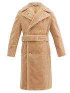 Matchesfashion.com Ralph Lauren Purple Label - Double Breasted Alpaca Blend Coat - Mens - Brown