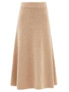 Gabriela Hearst - Pablo Flared Cashmere-blend Boucl Skirt - Womens - Camel