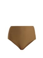 Zimmermann Textured High-rise Bikini Briefs