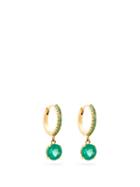 Matchesfashion.com Ileana Makri - Grass Seed Emerald & 18kt Gold Earrings - Womens - Green Gold