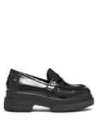 Matchesfashion.com Mm6 Maison Margiela - Raised Sole Patent Leather Penny Loafers - Womens - Black