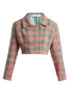 Matchesfashion.com Emilio De La Morena - Angeles Cropped Tweed Jacket - Womens - Pink Multi