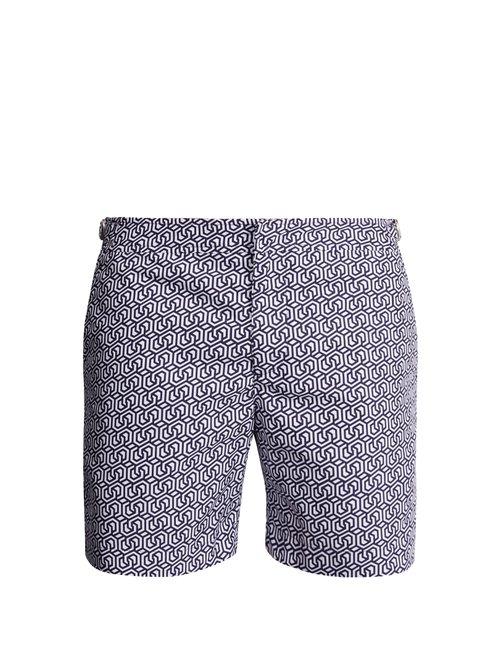 Matchesfashion.com Orlebar Brown - Bulldog Themis Swim Shorts - Mens - Navy Multi