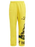 Matchesfashion.com Vetements - Snake Print Cotton Track Pants - Womens - Yellow