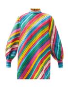 Matchesfashion.com Gucci - Rainbow-print Linen Top - Womens - Pink Multi