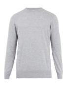 Matchesfashion.com Raey - Crew Neck Cotton Knit Sweater - Mens - Grey