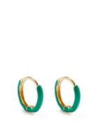 Matchesfashion.com Fry Powers - Unicorn Rainbow Enamel & 14kt Gold Huggie Earrings - Womens - Green