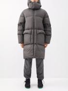 2 Moncler 1952 - Canvey Hooded Longline Down Coat - Mens - Brown