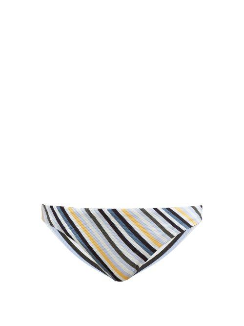Matchesfashion.com Asceno - Classic Striped Bikini Briefs - Womens - Blue Stripe