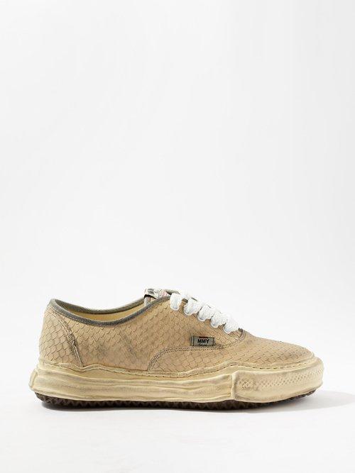 Mihara Yasuhiro - Baker Original Sole Leather Trainers - Mens - White