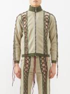 Youths In Balaclava - Lace-up Cotton-blend Jacket - Mens - Khaki