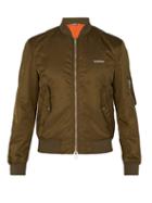 Matchesfashion.com Valentino - Logo Print Bomber Jacket - Mens - Khaki