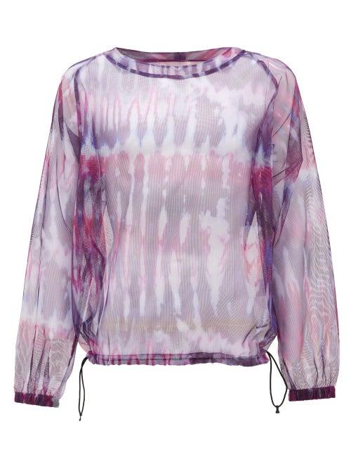 Matchesfashion.com South2 West8 - Tie-dye Mesh Long-sleeved T-shirt - Mens - Purple