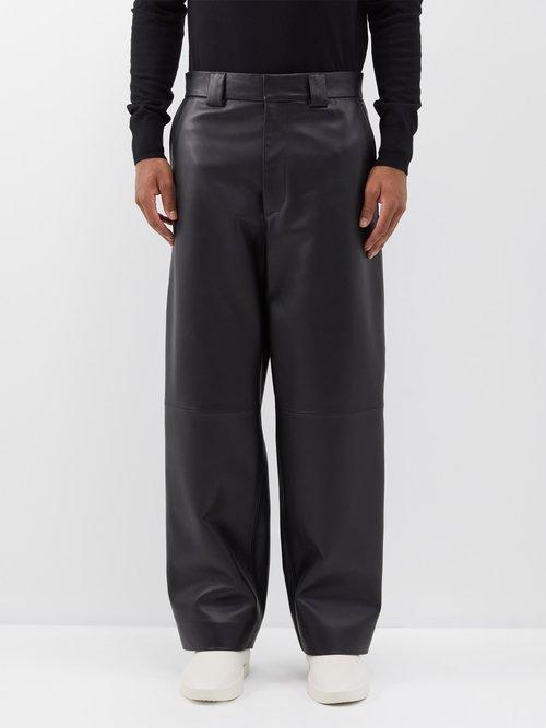 Fear Of God - Eternal Leather Straight-leg Trousers - Mens - Black