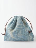 Loewe Paula's Ibiza - Mermaid Bleached Denim Pouch - Womens - Denim