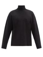 Mens Rtw Raey - Funnel-neck Long-sleeved T-shirt - Mens - Black