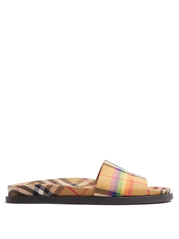 Burberry Rainbow Vintage-checked Slides