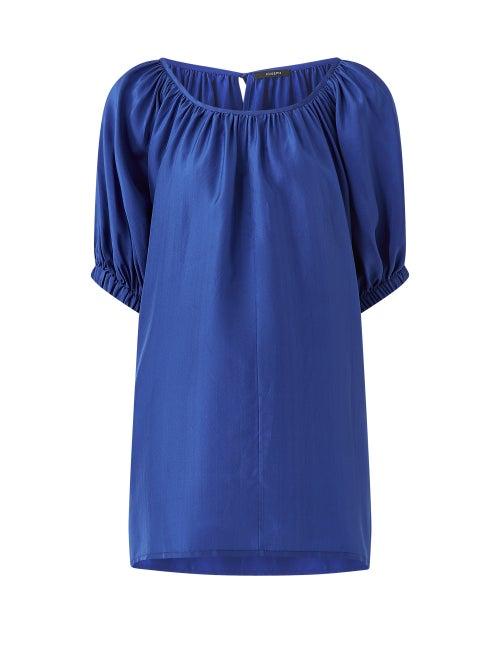 Ladies Rtw Joseph - Baidy Silk-habotai Top - Womens - Blue