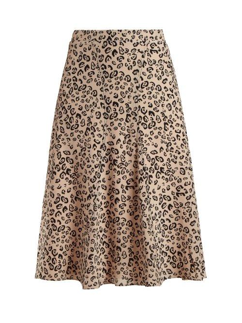 Matchesfashion.com Altuzarra - Caroline Leopard Print Skirt - Womens - Leopard