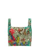 Matchesfashion.com Le Sirenuse, Positano - Camille Ranthambore Tiger-print Cotton Cropped Top - Womens - Green Print