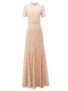 Matchesfashion.com Goat - Imelda Cotton Blend Guipure Lace Gown - Womens - Light Pink