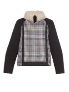 Moncler Gamme Rouge Shearling-collar Wool Jacket