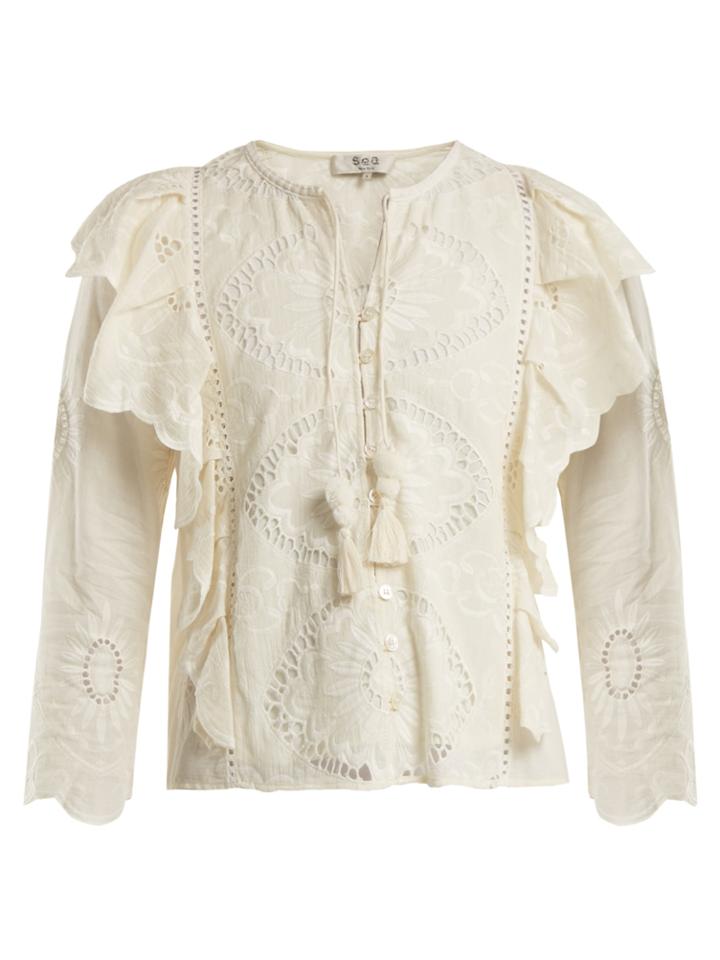 Sea Fiona Lace-embroidered Blouse