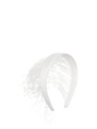 Matchesfashion.com Christopher Kane - Feather-trimmed Satin Headband - Womens - White