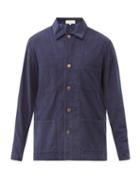 Mens Rtw Smr Days - Satir Patch-pocket Cotton-corduroy Jacket - Mens - Navy