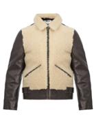 Acne Studios Shearling-trimmed Leather Bomber Jacket