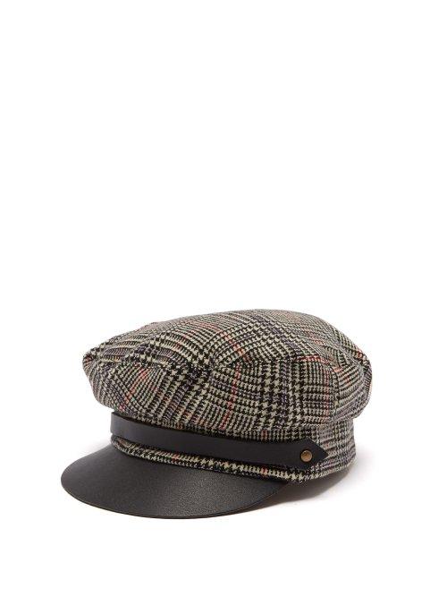 Matchesfashion.com Lola Hats - Corto Glen Plaid Sailor Cap - Womens - Grey