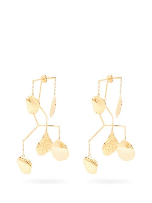 Matchesfashion.com Anissa Kermiche - Kinetic Petal Gold-plated Earrings - Womens - Gold