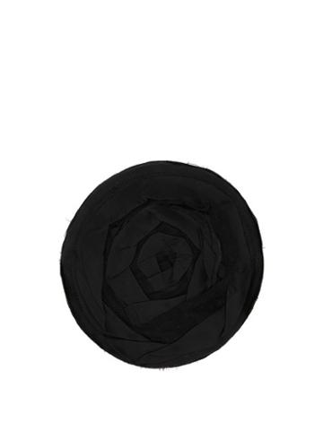 Matchesfashion.com Ann Demeulemeester - Rose Satin And Tulle Corsage Brooch - Womens - Black