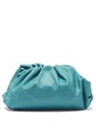 Matchesfashion.com Bottega Veneta - The Pouch Large Leather Clutch - Womens - Light Blue