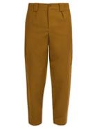 Matchesfashion.com Etro - Cropped Linen Blend Trousers - Mens - Gold
