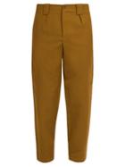 Matchesfashion.com Etro - Cropped Linen Blend Trousers - Mens - Gold