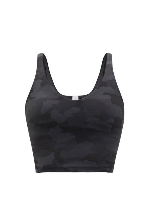 Lululemon - Align Camo-print Jersey Cropped Tank Top - Womens - Black Multi