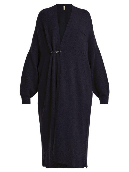Matchesfashion.com Extreme Cashmere - No. 61 Koto Long Line Cashmere Blend Cardigan - Womens - Navy