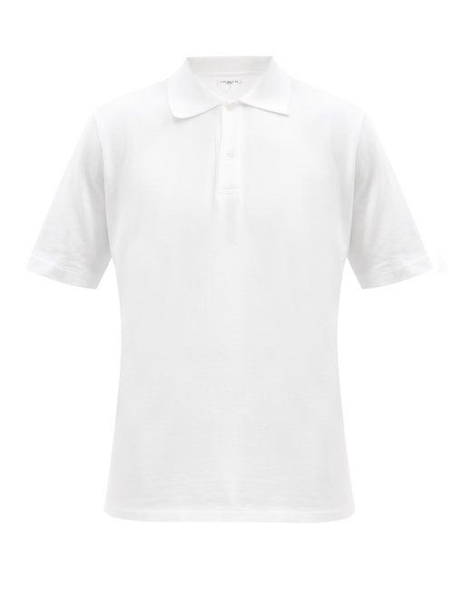Matchesfashion.com Lady White Co. - Buttoned Cotton Piqu-jersey Polo Shirt - Mens - White