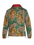 Gucci Tiger-print Hooded Shell Jacket