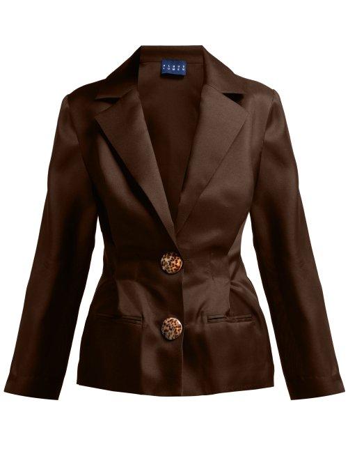 Matchesfashion.com Albus Lumen - Lujio Single Breasted Linen Blazer - Womens - Dark Brown