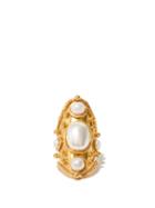 Matchesfashion.com Sylvia Toledano - Bizance Pearl And Gold-plated Brass Ring - Womens - Pearl